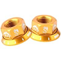 Toygogo 2 Piezas Pista Tuercas del Eje Rueda De Bicicleta BMX Carretera Pista Fixie Vintage Trasero-Delantero M10…